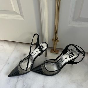 Givenchy pvc and black leather pumps